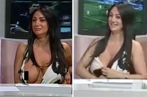 Watch News Anchor Suffers Huge Wardrobe Malfunction When Boob Slips Out Of Low Cut Dress