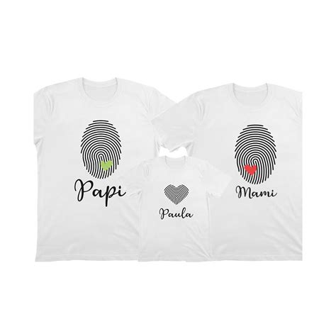 Camiseta Personalizada Familiar Huella Regalos Para La Familia
