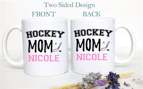 hockey mom dad individual or mug set sports mugs hockey mom etsy