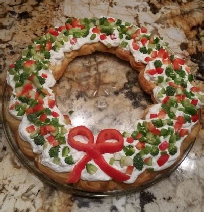 We've chosen to braid it, form it into a ring, and top it with colorful sprinkles; Christmas Wreath Appetizer Recipe - Food.com