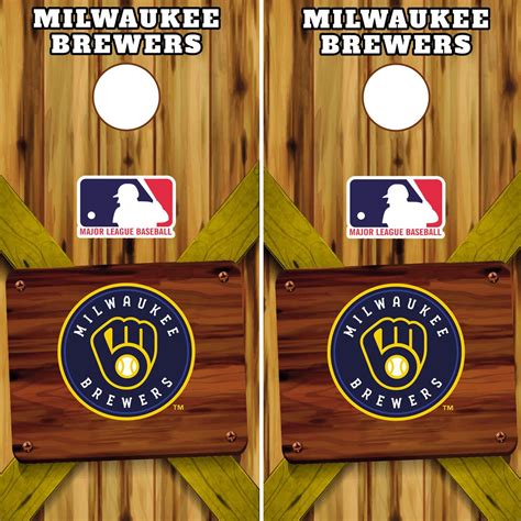 Milwaukee Brewers Cornhole Wrap Decal Stickers Vinyl Gameboard Etsy