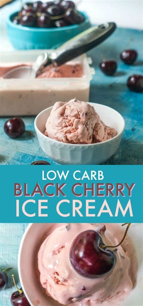 Low Carb Black Cherry Ice Cream A Sugar Free Summer Dessert Recipe Cherry Ice Cream Recipe