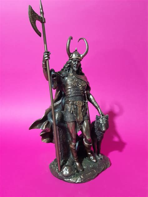 Loki Statue Norse Mythology God Bronze Sculpture 35cm Etsy