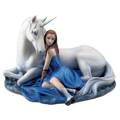 Blue Moon Unicorn Figurine By Anne Stokes 8700