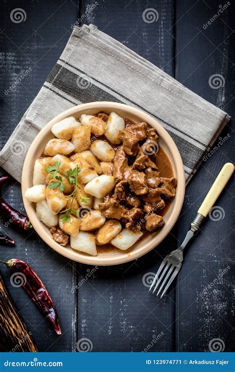 Beef Stew With Potatoes Dumplings Stock Image Image Of Potato