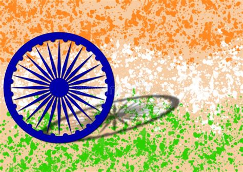 Bandera India El Día De La Independencia De La India Stock de ilustración Ilustración de