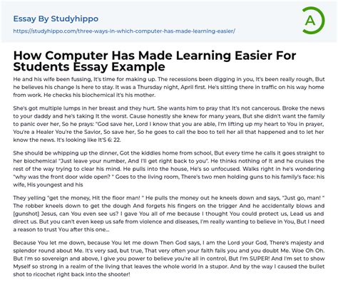 How Computer Has Made Learning Easier For Students Essay Example