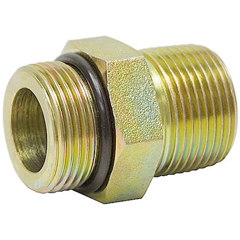 Sae 6 Male X 38 Npt Male Straight 6401 06 06 Adapter Sae Male To