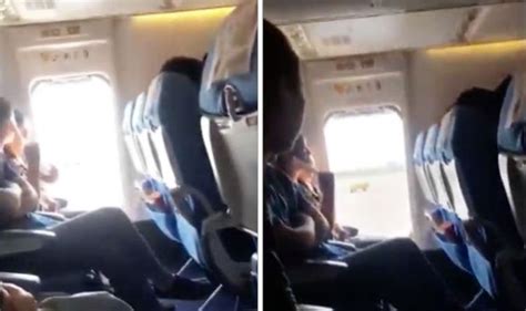 Flights Plane Passenger Shocks As She Opens Aircraft Door For Fresh Air In Viral Video