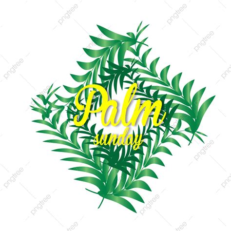Palm Sunday Vector Hd Images Creative Palm Sunday With Natural Leaves