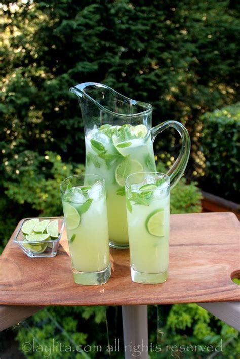 Vodka lemonade is fresh squeezed lemonade with a kick of vodka.a terrific summertime drink recipe. Vodka mint lemonade or limeade - Laylita's Recipes | Mint ...