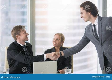 Business People Greeting Each Other Stock Image Image Of Group