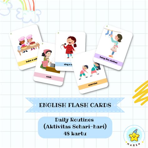 Jual Flashcards Flash Cards Kartu Edukasi Pintar Anak English Bahasa