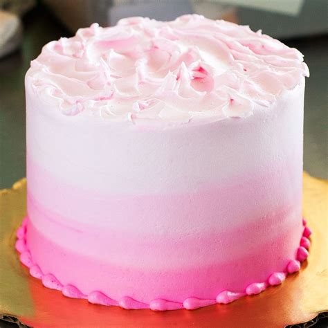 A Pink Ombre Cake Cake Rainbow Birthday Cake Pink Ombre Cake Valentines Day Cakes