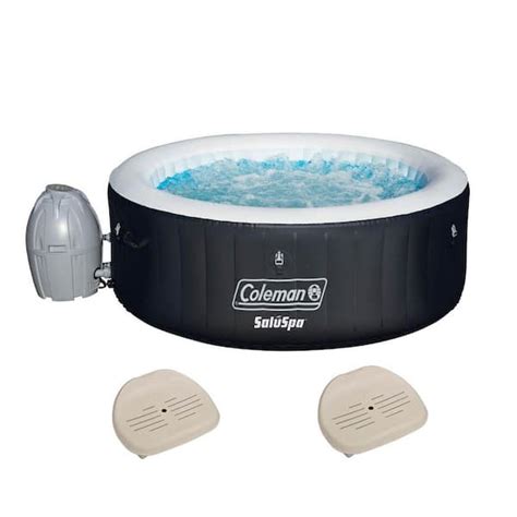 Bestway Coleman Saluspa 4 Person Inflatable Outdoor Spa Hot Tub 2 Slip Resistant Seats 13804 Bw