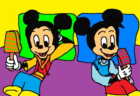 morty and ferdie fieldmouse ice cream and relaxing mickey and friends fan art 42990670 fanpop