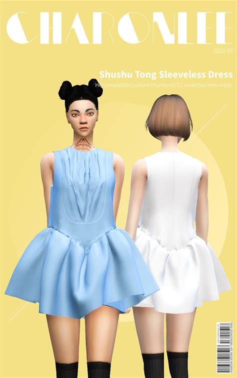 Tong Sleeveless Dress From Charonlee • Sims 4 Downloads