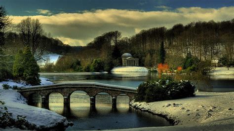 Bridge Park Stourhead Wiltshire England Garden River Stour