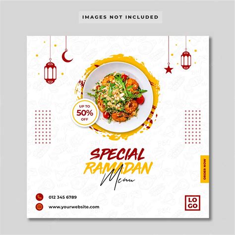 Premium Psd Special Ramadan Food Menu Instagram Banner