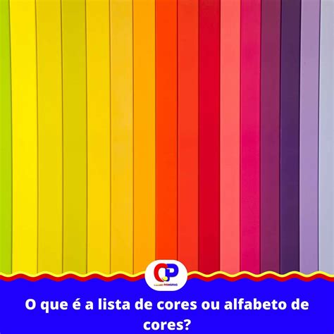 Cores Em Ordem Alfabética