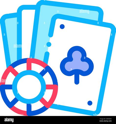 Playing Cards Icon Vector Outline Illustration Stock Vector Image And Art