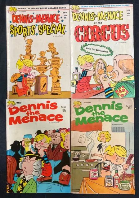 1960s70s Vintage Dennis The Menace Comic Book Lot 8 4 Mostly Ex