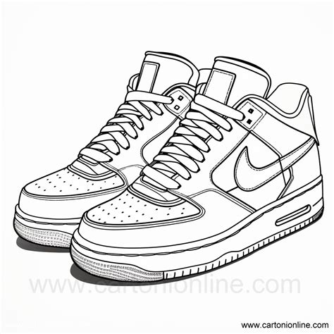 Desenho 35 De Sapatos Jordan Nike Para Colorir