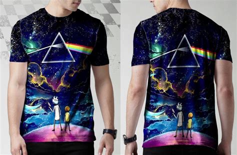 Pink Floyd And Rick Morty Tee Men