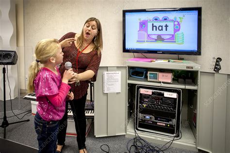 Teaching Speech To Deaf Child Stock Image C0305848 Science Photo