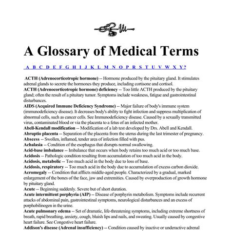 Glossary Of Medical Termspdf Docdroid