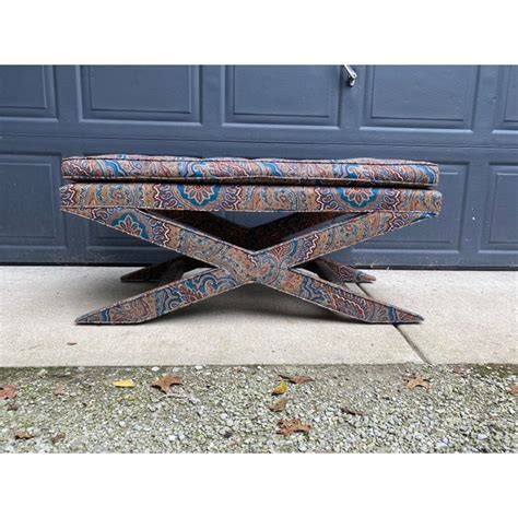 Vintage Upholstered Parson X Bench Chairish