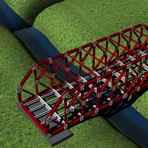 Steel Structure K Truss Bridge 3d Dwg Model For Autocad