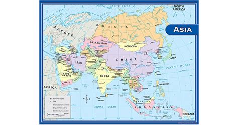 Asia Map Chart Tcr7652 Teacher Created Resources Maps And Map Skills