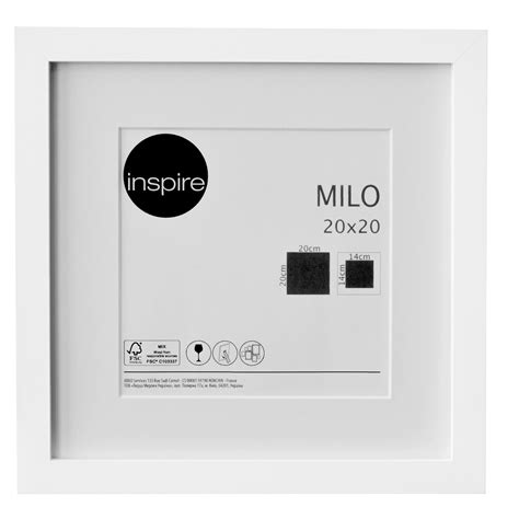 Et aussi plus de 6cadres sur caissons sur 7. Cadre Milo, l.20 x H.20 cm, blanc | Leroy Merlin