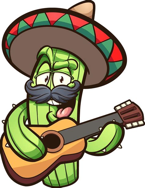 Mexican Singing Cactus 1987475 Vector Art At Vecteezy