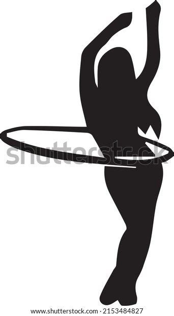 Girl Hula Hoop Hobby Silhouette Stock Vector Royalty Free 2153484827