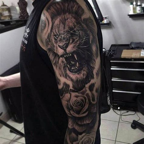 Top 21 Lion Sleeve Tattoo Designs Petpress