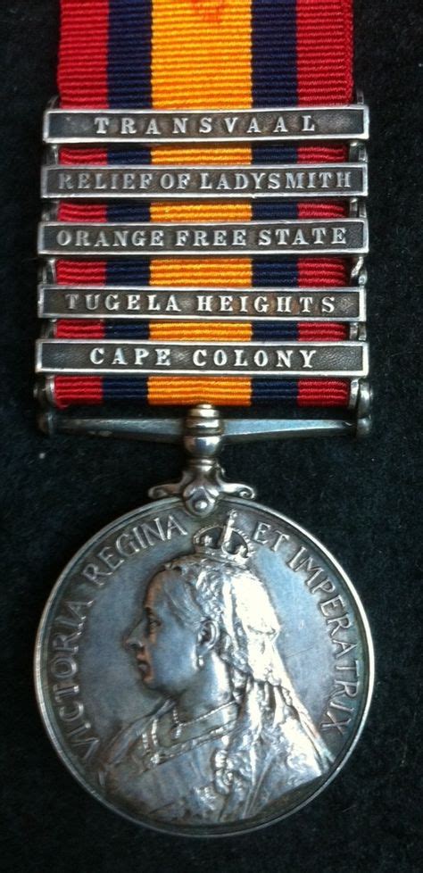 Queens South Africa Medal With 5 Clasps Cape Colony Tugela Heights