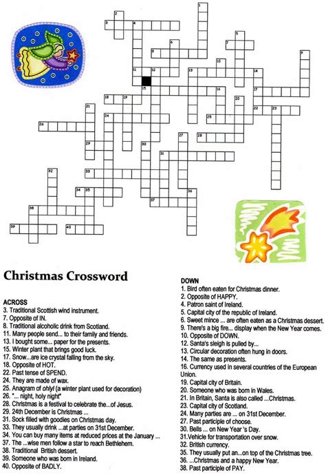 Christmas Printable Crossword Puzzles
