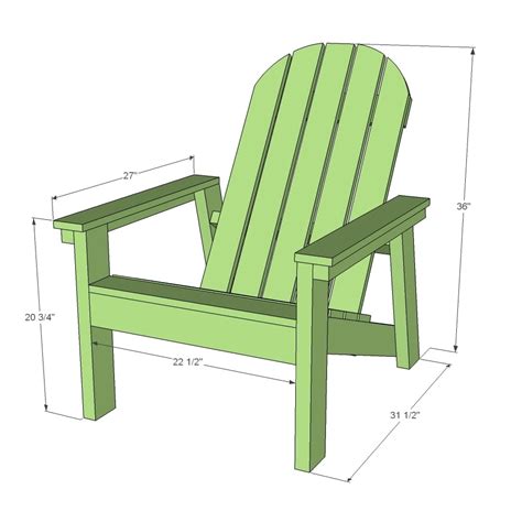 How To Build Adirondack Chair Plans Ana White Pdf Plans