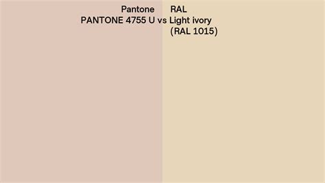 Pantone 4755 U Vs Ral Light Ivory Ral 1015 Side By Side Comparison