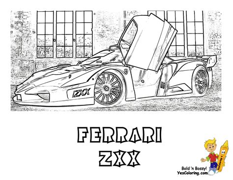 Free printable cars coloring pages online. Heart Pounding Ferrari Coloring | 29 Free Boys Car ...