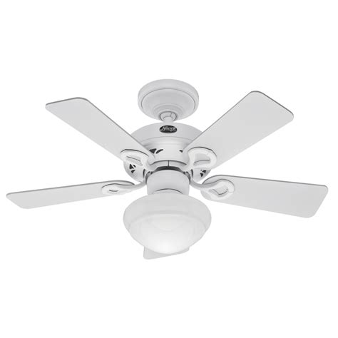 36 blades in brushed nickel (included) integrated led light source (dimmable) dual mount (flat or angled ceiling) Shop Hunter 36-in Bainbridge Textured White Ceiling Fan ...