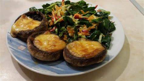 YELLOW CHEESE STUFFED MUSHROOMS IN AN OVEN | MY HEALTH LEGACY