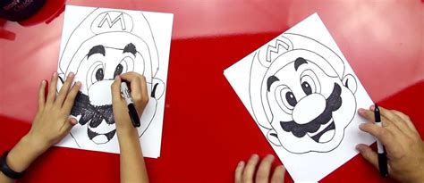 How To Draw Marios Face Art For Kids Hub How To Draw Mario Art
