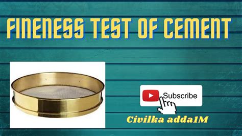 Fineness Test Of Cement Fineness Of Cement Test On Cement