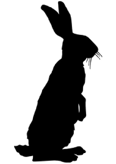 Printable Rabbit Silhouette