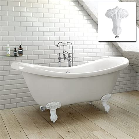 1600mm Traditional Freestanding Bathtub Roll Top Double Slipper Bath