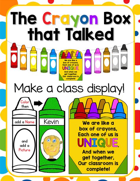Back To School Activity And Class Display For The Crayon Box That