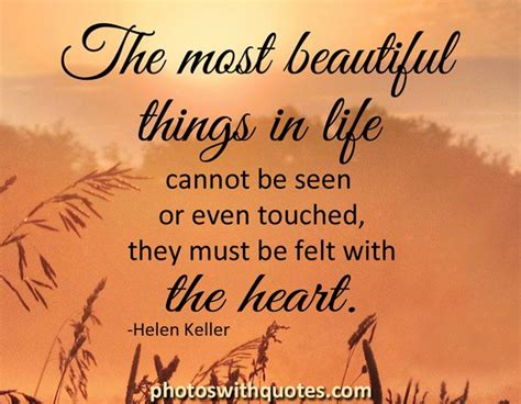Picture Quote The Most Beautiful Things In Life Helen Keller